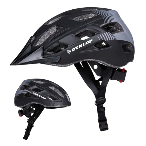 Dunlop Fahrradhelm mit Licht - Fahrradhelm...